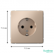Розетка ArtGallery 16А с заземл. механизм песочн. SE GAL001243 GAL001243