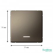 Выключатель 1-кл. ArtGallery (сх. 1а) 10AX с подсветкой механизм мокко SE GAL000613 GAL000613