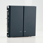 Выключатель 2-кл. ArtGallery (сх. 5а) 10AX с подсветкой механизм грифель SE GAL000753 GAL000753