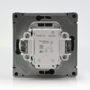 Выключатель 2-кл. ArtGallery (сх. 5а) 10AX с подсветкой механизм карбон SE GAL001053 GAL001053