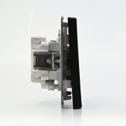 Выключатель 2-кл. ArtGallery (сх. 5а) 10AX с подсветкой механизм карбон SE GAL001053 GAL001053