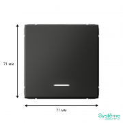 Выключатель 1-кл. ArtGallery (сх. 1а) 10AX с подсветкой механизм базальт SE GAL001413 GAL001413