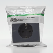 Розетка ArtGallery 16А с заземл. механизм грифель SE GAL000743 GAL000743