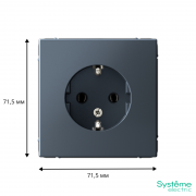 Розетка ArtGallery 16А с заземл. механизм грифель SE GAL000743 GAL000743