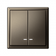 Выключатель 2-кл. ArtGallery (сх. 5а) 10AX с подсветкой механизм мокко SE GAL000653 GAL000653