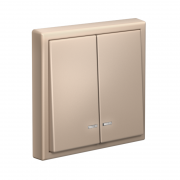 Выключатель 2-кл. ArtGallery (сх. 5а) 10AX с подсветкой механизм песочн. SE GAL001253 GAL001253