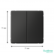 Переключатель 2-кл. ArtGallery (сх. 6/2) 10AX механизм базальт SE GAL001465 GAL001465