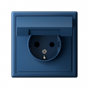 Розетка ArtGallery 16А IP20 с заземл. защ. шторки с крышкой механизм аквамарин SE GAL001146 GAL001146
