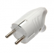 Вилка электрическая с заземл. с кольцом (ушком) 16А 250В IP20 бел. TOKOV ELECTRIC TKL-PLUZR-C01 TKL-PLUZR-C01