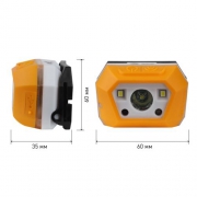 Фонарь аккумуляторный налобный Рабочие Практик GA-810 3Вт сенсорный аккум. micro-USB Эра Б0052318 Б0052318