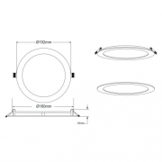 Светильник светодиодный LED 1-16-6K 16Вт 6500К встраив. круглый ЭРА Б0058403 Б0058403