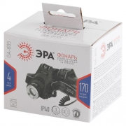 Фонарь аккумуляторный налобный GA-805 CREE 5Вт регулир. фокус литиевый аккум. 2.5А.ч алюм. USB пластик. (кор.) Эра Б0039625 Б0039625