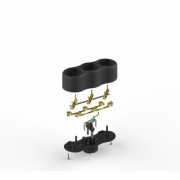 Разветвитель электрический SPx-3e-B на 3 розетки с заземл. 16А черн. Эра Б0059723 Б0059723