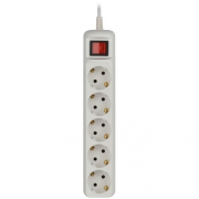 Удлинитель 5х5м с заземл. 10А IP20 UX-5es-5m ПВС 3х0.75 с выкл. Эра Б0035758 Б0035758