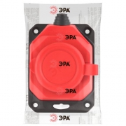 Колодка удлинителя 1-м с заземл. 16А IP44 K-1e-RED-IP44 каучук красн. Эра Б0044550 Б0044550