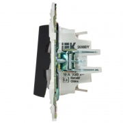 Выключатель 1-кл. SKANDY 10А SK-V01Bl черн. IEK SK-V10-0-10-K02 SK-V10-0-10-K02