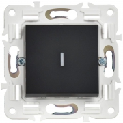 Выключатель 1-кл. SKANDY 10А SK-V07Bl с индикацией черн. IEK SK-V10-1-10-K02 SK-V10-1-10-K02