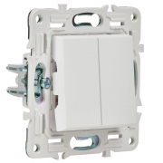 Выключатель 2-кл. SKANDY 10А SK-V04W арктич. бел. IEK SK-V20-0-10-K01 SK-V20-0-10-K01