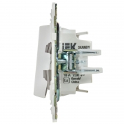 Выключатель 2-кл. SKANDY 10А SK-V09W с индикацией арктич. бел. IEK SK-V20-1-10-K01 SK-V20-1-10-K01