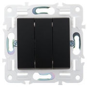 Выключатель 3-кл. SKANDY 10А SK-V11Bl черн. IEK SK-V30-0-10-K02 SK-V30-0-10-K02