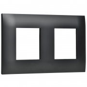 Рамка 2-м SKANDY SK-F02Bl черн. IEK SK-M22-K02 SK-M22-K02