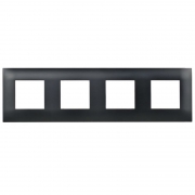 Рамка 4-м SKANDY SK-F04Bl черн. IEK SK-M42-K02 SK-M42-K02