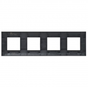Рамка 4-м SKANDY SK-F04Bl черн. IEK SK-M42-K02 SK-M42-K02