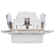 Розетка 1-м SKANDY 16А IP44 с заземл. защ. штроки с крышкой SK-R11W арктич. бел. IEK SK-R16-16-44-K01 SK-R16-16-44-K01