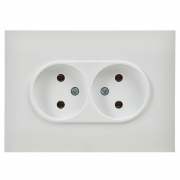 Розетка 2-м SKANDY 10А без заземл. без защ. шторок в сборе SK-R10W арктич. бел. IEK SK-R20-10-K01-F SK-R20-10-K01-F