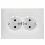 Розетка 2-м SKANDY 16А с заземл. защ. штроки в сборе SK-R07W арктич. бел. IEK SK-R24-16-K01-F SK-R24-16-K01-F