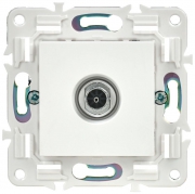 Розетка TV оконечная SKANDY SK-A12W арктич. бел. IEK SK-A10-O-K01 SK-A10-O-K01