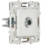 Розетка TV оконечная SKANDY SK-A12W арктич. бел. IEK SK-A10-O-K01 SK-A10-O-K01