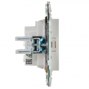 Розетка SKANDY 10А без заземл. без защ. шторок SK-R02W арктич. бел. IEK SK-R10-10-K01 SK-R10-10-K01