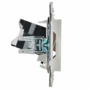 Розетка двойная TV+RJ45 кат.5E SKANDY SK-A14W арктич. бел. IEK SK-AK20-1-K01 SK-AK20-1-K01