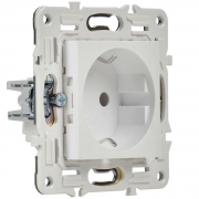Розетка SKANDY 16А с заземл. без защ. шторок SK-R05W арктич. бел. IEK SK-R11-16-K01 SK-R11-16-K01