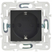Розетка SKANDY 16А с заземл. защ. штроки SK-R04Bl черн. IEK SK-R14-16-K02 SK-R14-16-K02