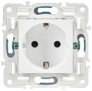 Розетка SKANDY 16А с заземл. защ. штроки SK-R04W арктич. бел. IEK SK-R14-16-K01 SK-R14-16-K01
