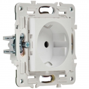 Розетка SKANDY 16А с заземл. защ. штроки б/к SK-R06W арктич. бел. IEK SK-R14-16-1-K01 SK-R14-16-1-K01