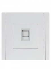 Розетка компьютерная RJ45 кат.5E FORTE&PIANO FP232 бел. IEK FP-K10-1-K01 FP-K10-1-K01