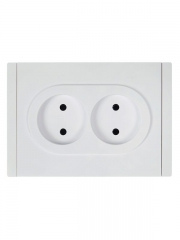 Розетка 2-м СП FORTE&PIANO FP226 10А без заземл. без защ. шторок безвинт. крепл. бел. IEK FP-R20-10-1-K01 FP-R20-10-1-K01