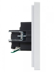 Розетка СП FORTE&PIANO FP213 16А с заземл. защ. шторки безвинт. крепл. бел. IEK FP-R14-16-1-K01 FP-R14-16-1-K01