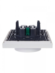 Розетка 2-м СП FORTE&PIANO FP223 16А с заземл. защ. шторки безвинт. крепл. бел. IEK FP-R24-16-1-K01 FP-R24-16-1-K01