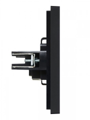 Розетка 1-м СП FORTE&PIANO FP118 10А без заземл. без защ. шторок винт. крепл. черн. IEK FP-R10-10-K02 FP-R10-10-K02