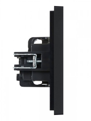 Розетка СП FORTE&PIANO FP116 16А с заземл. без защ. шторок винт. крепл. черн. IEK FP-R11-16-K02 FP-R11-16-K02