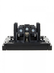 Розетка СП FORTE&PIANO FP116 16А с заземл. без защ. шторок винт. крепл. черн. IEK FP-R11-16-K02 FP-R11-16-K02