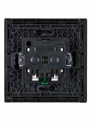 Розетка СП FORTE&PIANO FP113 16А с заземл. защ. шторки безвинт. крепл. черн. IEK FP-R14-16-1-K02 FP-R14-16-1-K02