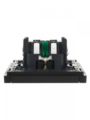 Розетка СП FORTE&PIANO FP113 16А с заземл. защ. шторки безвинт. крепл. черн. IEK FP-R14-16-1-K02 FP-R14-16-1-K02