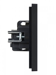Розетка СП FORTE&PIANO FP115 16А с заземл. защ. шторки винт. крепл. черн. IEK FP-R14-16-K02 FP-R14-16-K02