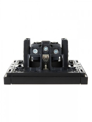 Розетка СП FORTE&PIANO FP115 16А с заземл. защ. шторки винт. крепл. черн. IEK FP-R14-16-K02 FP-R14-16-K02