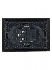 Розетка 2-м СП FORTE&PIANO FP126 10А без заземл. без защ. шторок безвинт. крепл. черн. IEK FP-R20-10-1-K02 FP-R20-10-1-K02